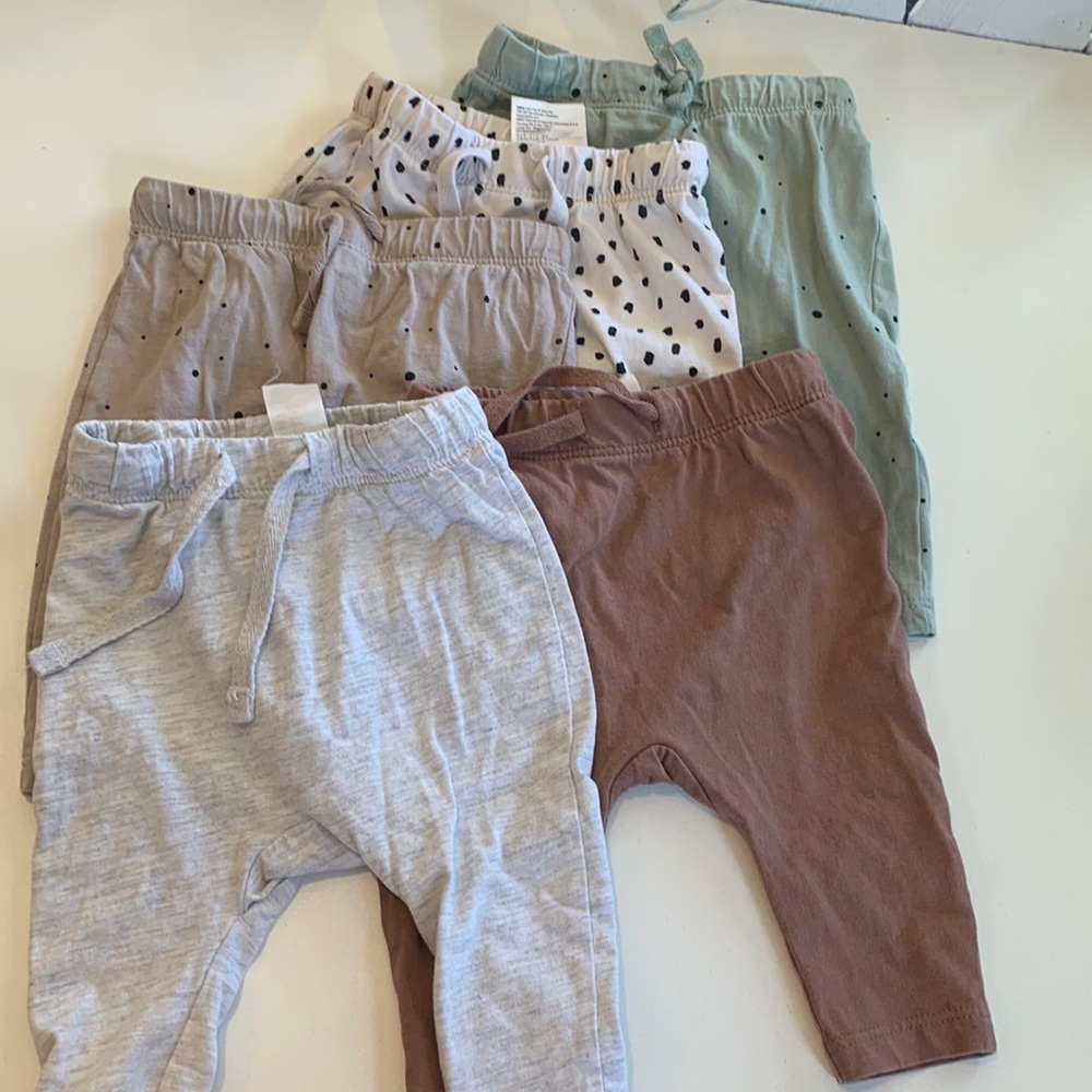 5 pair H&M pants size 3 months